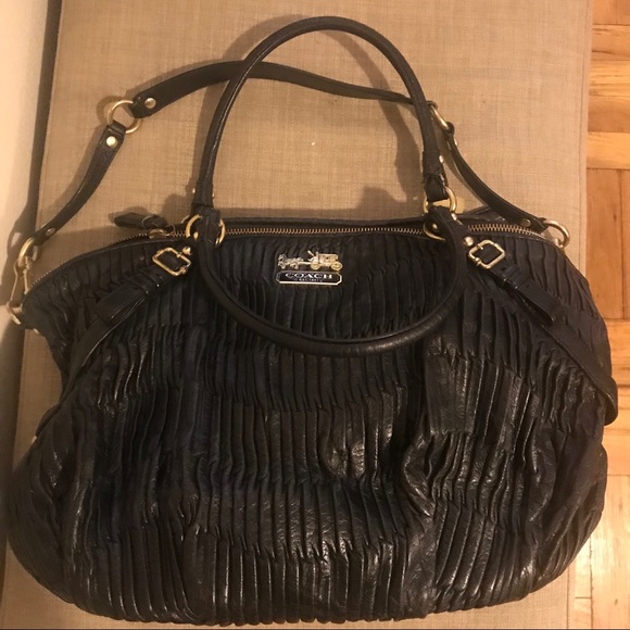 Coach Madison gathered leather Sophia Satchel handbag 